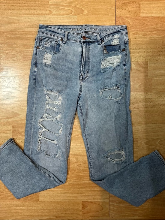 American Eagle Outfitters Denim - American Eagle Outfitters High-Rise Distressed Stretch Mom Jean